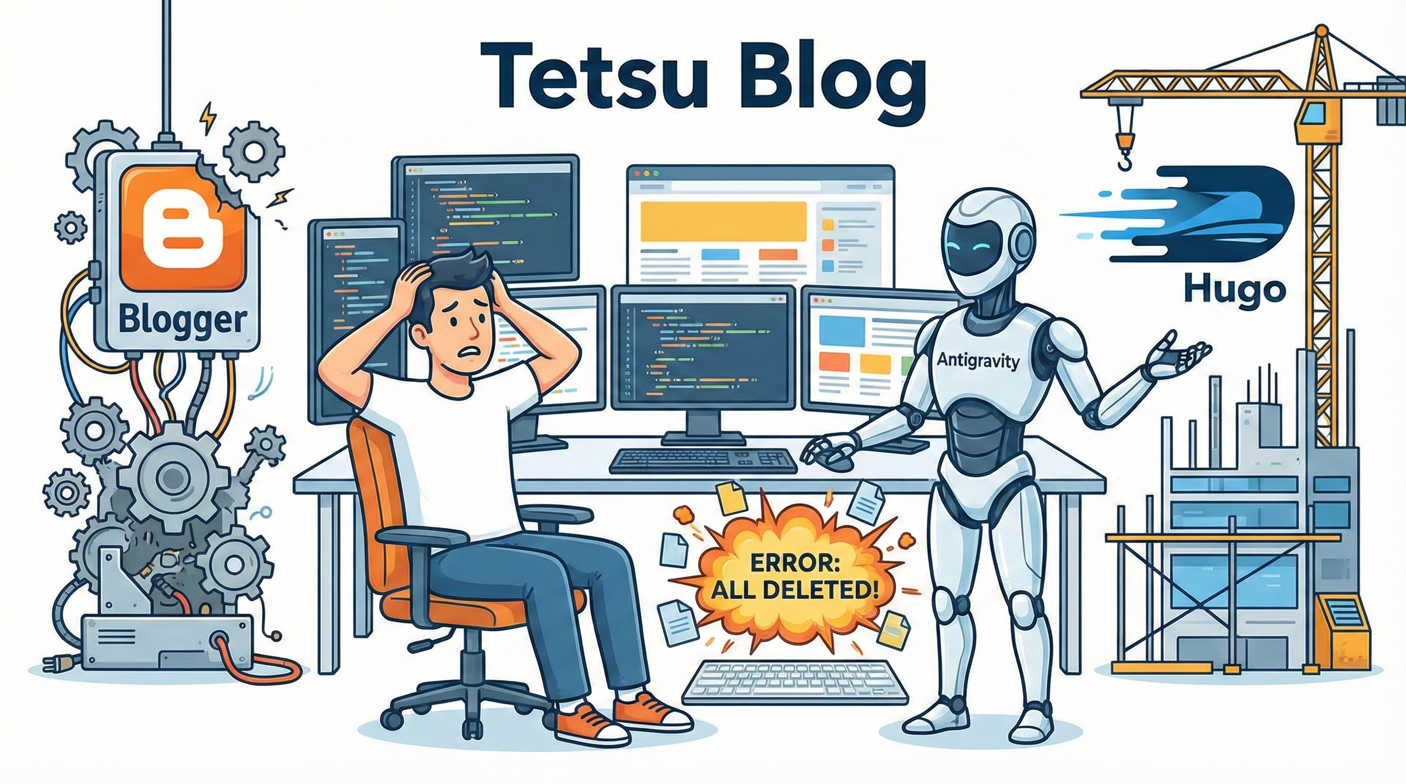 AIに丸投げ！？BloggerからHugoへ「てつblog」を完全リニューアルした全記録（大惨事あり…）