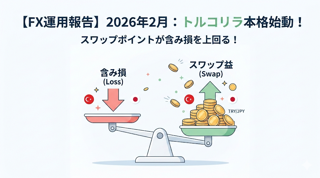 【FXスワップ運用報告】2026年2月：トルコリラ本格始動！スワップが含み損を逆転！