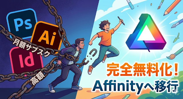 【衝撃】Adobe代替の最強ソフト「Affinity」が完全無料化！1つのアプリで画像・イラスト・DTPすべて完結